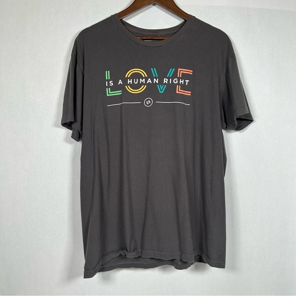 Earth Bound Charcoal Graphic Tee - Love is a Human Right